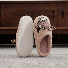 Load image into Gallery viewer, PREORDER: Highland cow with leopard bow slippers  8.17.26
