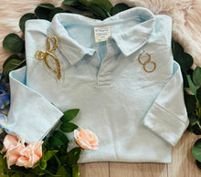 Load image into Gallery viewer, Chambray Dainty Mama Embroidered Split Neck Sweatshirt
