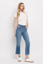 Load image into Gallery viewer, Vervet by Flying Monkey High Rise Frayed Hem Straight Jeans
