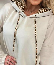 Load image into Gallery viewer, leopard accent hoodie

