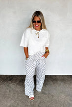 Load image into Gallery viewer, PREORDER: Haddie Wide Leg Checker Pants

