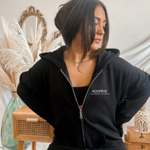 Load image into Gallery viewer, Full zip new scentsy logo sweatshirt- S with hollow frame
