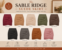 Load image into Gallery viewer, PREORDER: Sable Ridge Suede Skirt 8.10.26
