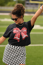 Load image into Gallery viewer, Red Faux Glitter Football Tee
