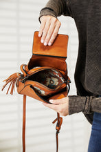 Load image into Gallery viewer, SHOMICO PU Leather Crossbody Bag with Tassel
