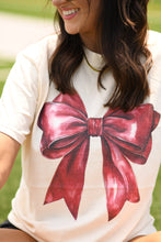 Load image into Gallery viewer, Cardinal Shiny Bow Tee
