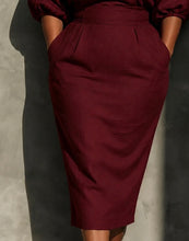 Load image into Gallery viewer, Full Size Round Neck Puff Sleeve Midi Dress Plus Size

