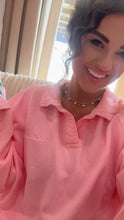 Load image into Gallery viewer, Ivory Dainty Mama Embroidered Split Neck Sweatshirt
