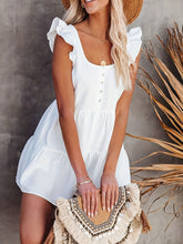 Load image into Gallery viewer, Full Size Ruffled Scoop Neck Sleeveless Romper
