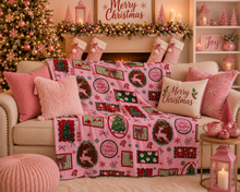 Load image into Gallery viewer, Pink Christmas Blanket *Pre Order* *CIJ SPECIAL* (Closing 07/29/2026)
