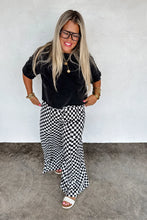 Load image into Gallery viewer, PREORDER: Haddie Wide Leg Checker Pants
