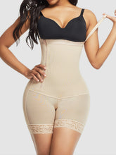 Load image into Gallery viewer, Full Size Lace Detail Spaghetti Strap Shaping Romper
