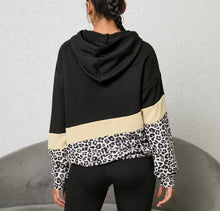 Load image into Gallery viewer, Scentsy Leopard Color Block Hoodie

