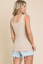 Load image into Gallery viewer, Culture Code Full Size Ribbed Scoop Neck Tank
