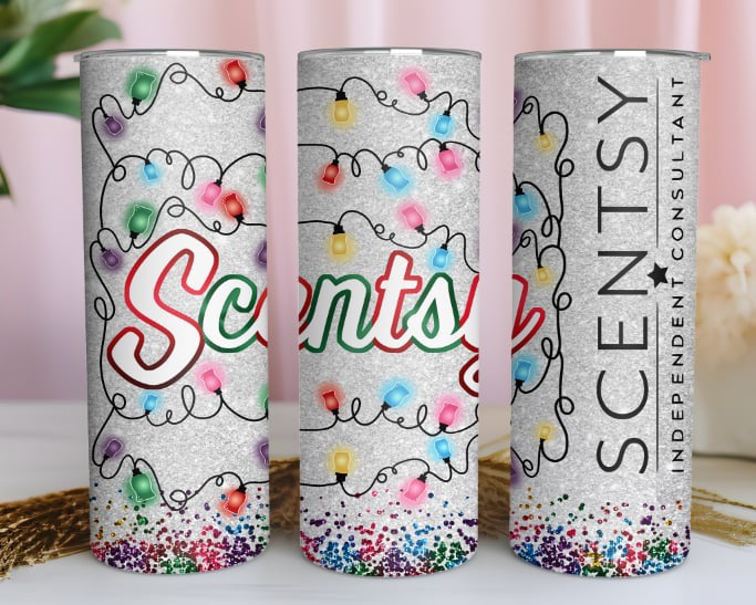 Scentsy Christmas lights tumbler