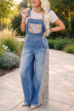 Load image into Gallery viewer, Floral patchwork overalls
