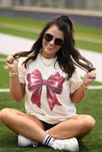 Load image into Gallery viewer, Cardinal Shiny Bow Tee
