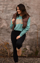 Load image into Gallery viewer, *SALE* RTS Brown Cropped Puffer Vest
