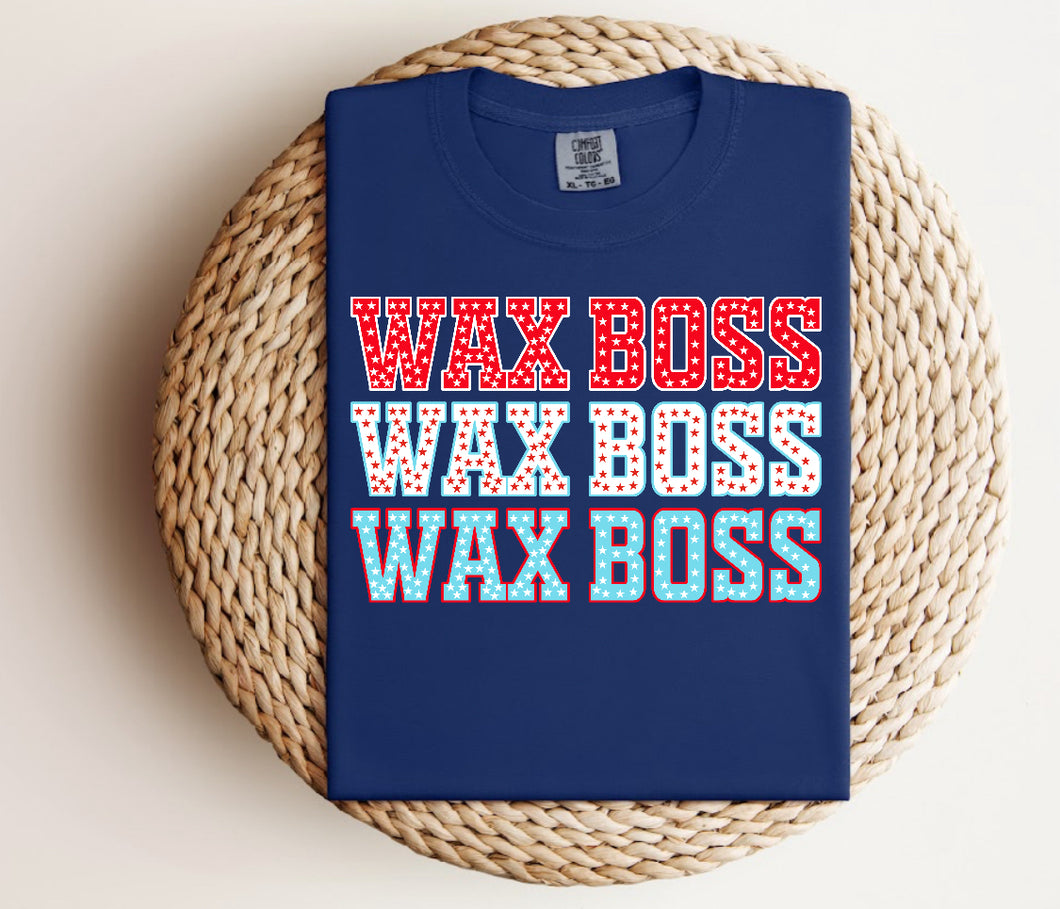 Wax boss red white and blue