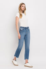 Load image into Gallery viewer, Vervet by Flying Monkey High Rise Frayed Hem Straight Jeans
