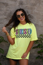 Load image into Gallery viewer, Sunkissed Checkered Neon Tee
