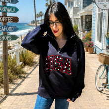 Load image into Gallery viewer, USA Embroidered 1/4 Zip Pullover
