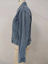 Load image into Gallery viewer, PREORDER: Studded jean jacket  8.3.26

