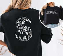 Load image into Gallery viewer, Sweatshirt scentsy floral S on back - logo full front
