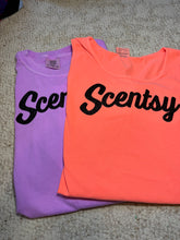 Load image into Gallery viewer, Neon comfort colors tee or tanks with SCENTSY glitter Applique
