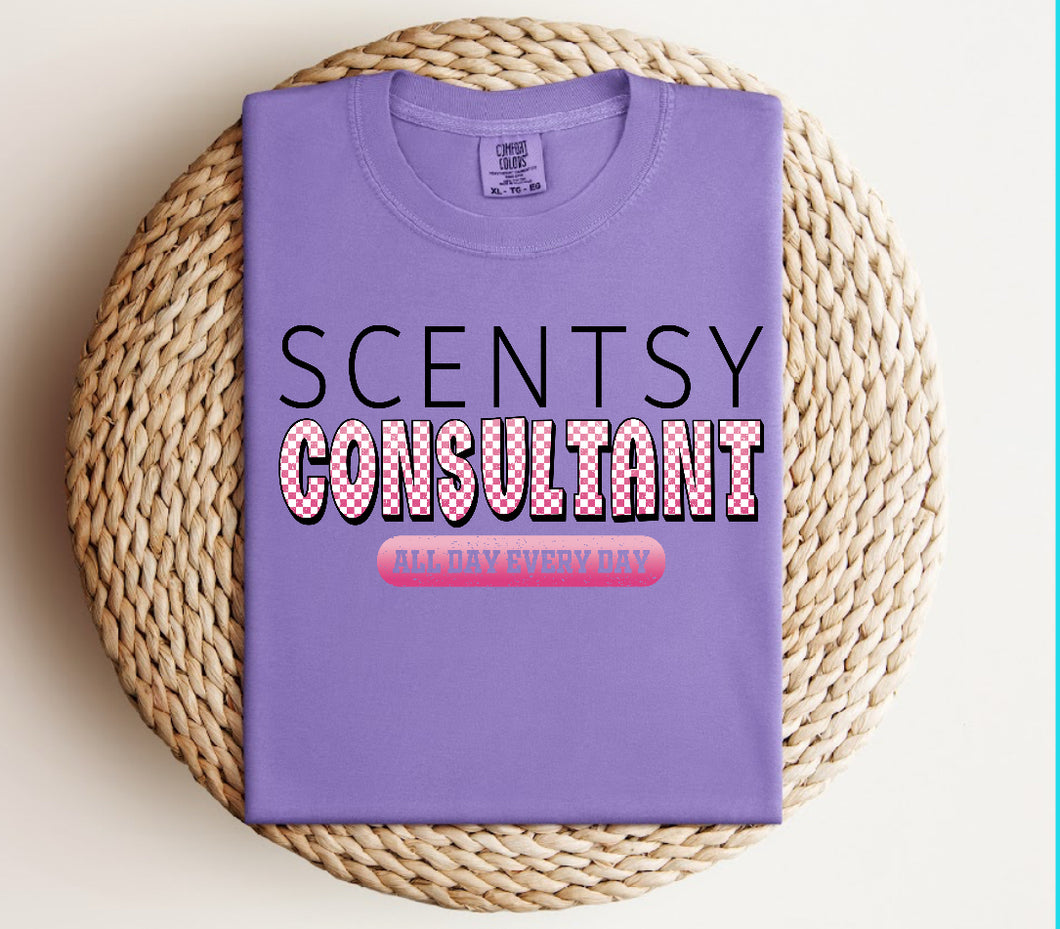 Scentsy consultant pink checkered