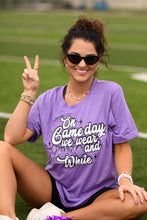 Load image into Gallery viewer, On Game Days We Wear Purple And White Tee
