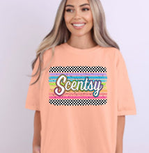 Load image into Gallery viewer, Scentsy checkered with pastel stripes
