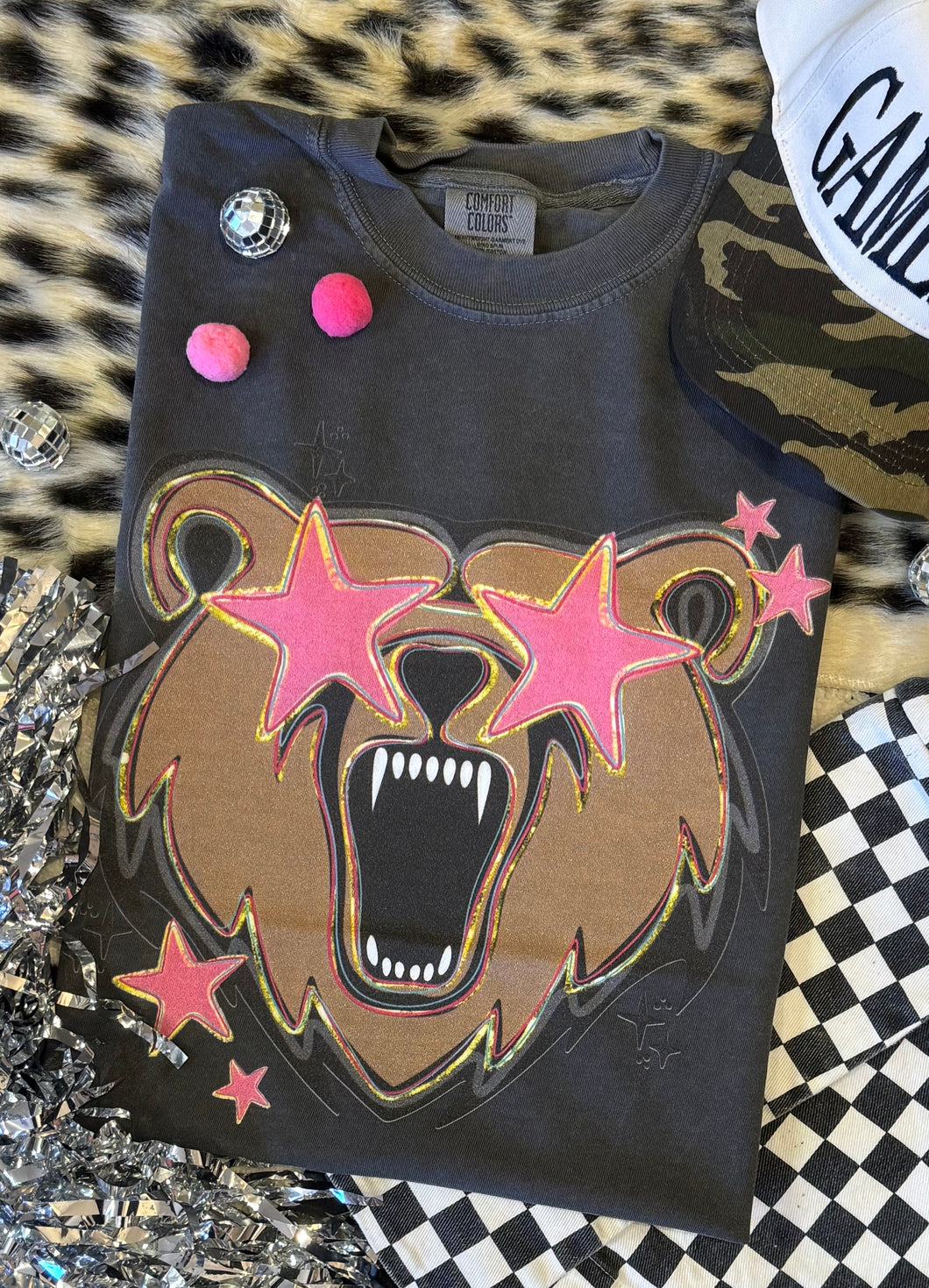 Bears Pink Star Mascot Tee