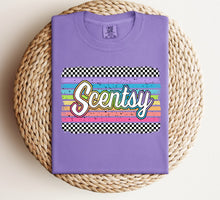 Load image into Gallery viewer, Scentsy checkered with pastel stripes
