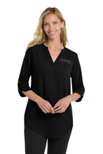 Load image into Gallery viewer, Scentsy Embroidered 3/4-Sleeve Tunic Blouse
