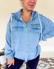 Load image into Gallery viewer, Denim hoodie presale- END OF OCTOBER ETA
