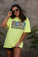 Load image into Gallery viewer, Sunkissed Checkered Neon Tee
