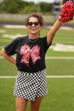 Load image into Gallery viewer, Red Faux Glitter Football Tee
