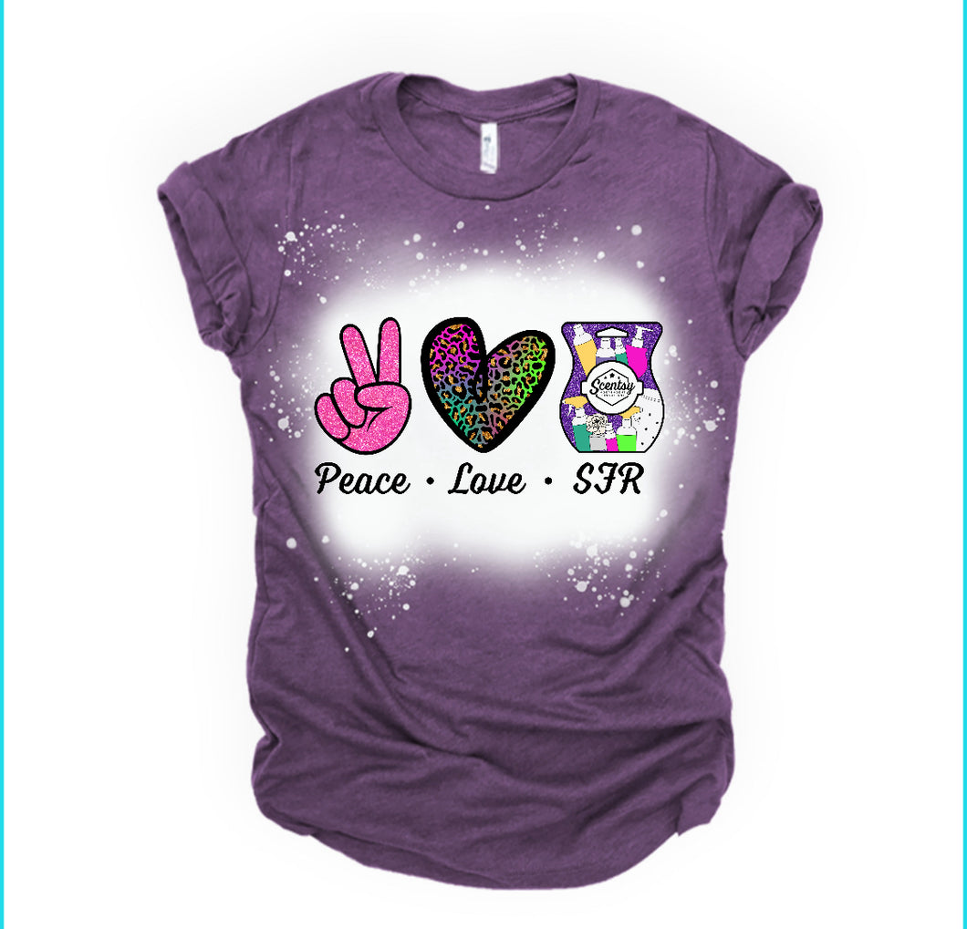 Peace love SFR- bleached and solid tee