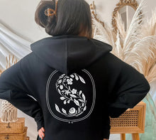 Load image into Gallery viewer, Full zip new scentsy logo sweatshirt- floral with frame
