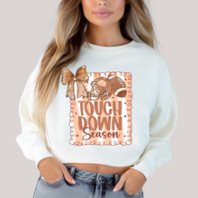 Load image into Gallery viewer, Coquette Touchdown Season in White Sweatshirt
