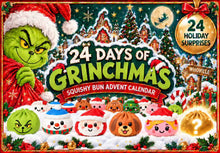 Load image into Gallery viewer, Grinch Squishy Advent Calendar *PRE ORDER* Early November Shipment
