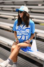 Load image into Gallery viewer, Blue and White Retro Tee
