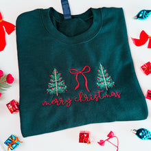 Load image into Gallery viewer, Merry Christmas trees and bow

