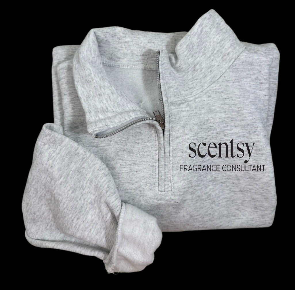 Scentsy new logo unisex 1/4 zip pull over