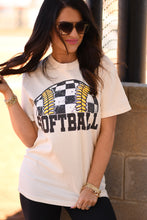 Load image into Gallery viewer, Checkered Softball Tee

