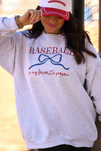 Load image into Gallery viewer, Baseball Is My Favorite Season Bow Tee/Sweatshirt
