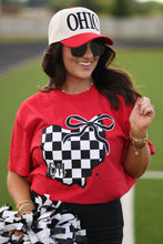 Load image into Gallery viewer, OH Checkered State Bow Tee
