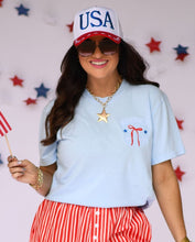 Load image into Gallery viewer, AMERICAN BOW EMBROIDERED TEE

