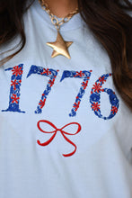 Load image into Gallery viewer, 1776 FLORAL EMBROIDERED TEE
